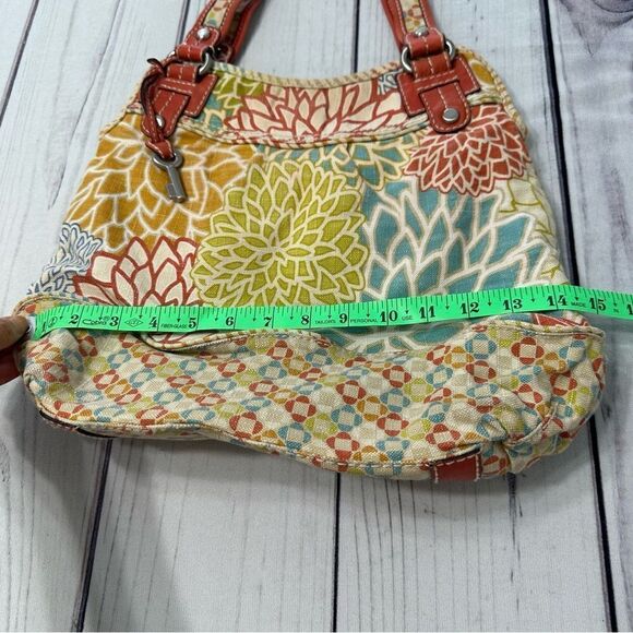 Fossil Multicolored Floral Pattern Canvas Shoulder/Handbag Medium ZB 2907 - Picture 9 of 12